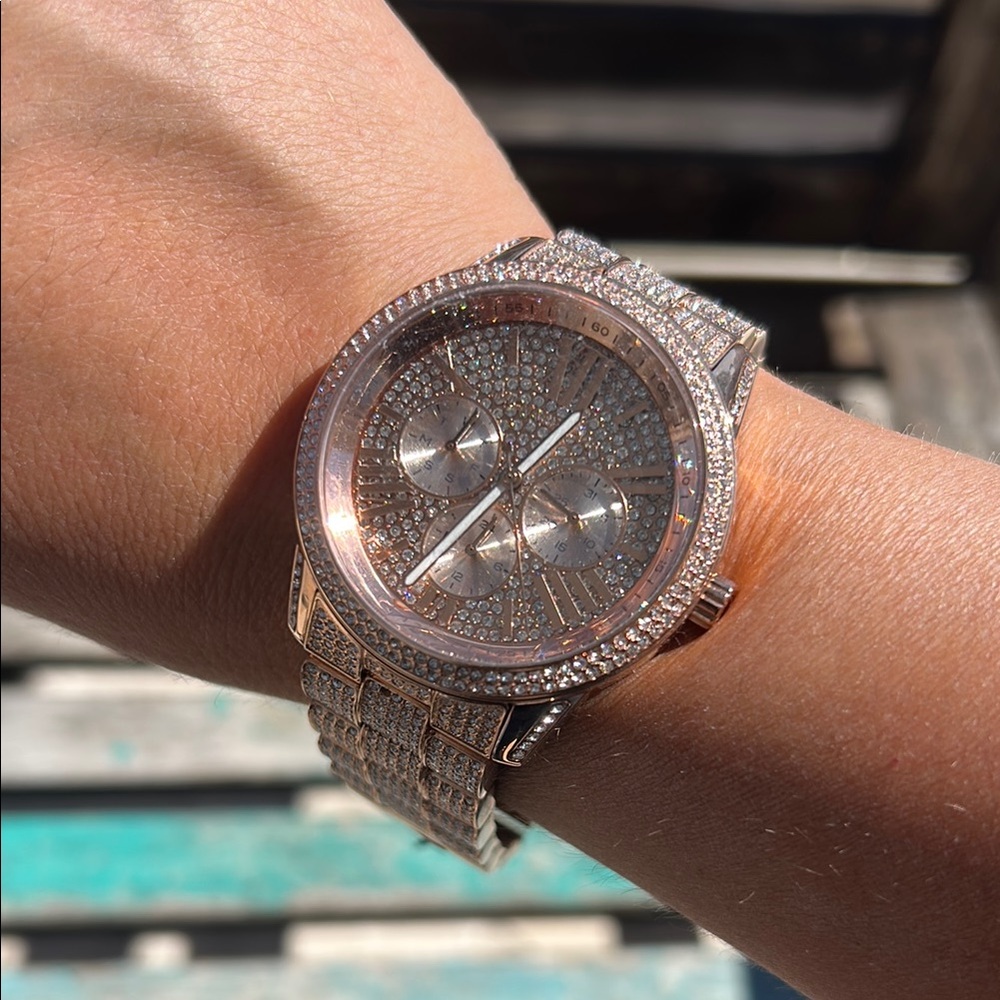 Michael Kors Rose Gold Crystal Watch
